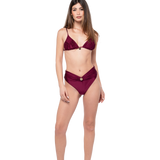 Bikini Satin Bordeaux - Triangolo Antea & Brasiliana Atena