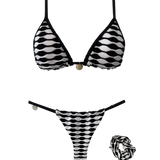 Tris Black & White - Triangolo Bordato & Brasiliana Alina